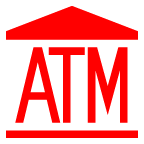 ATM sign as rendered by au by KDDI