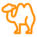 two-hump camel as rendered by au by KDDI