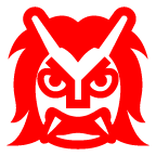 demonio japonés oni as rendered by au by KDDI