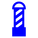 barber pole as rendered by au by KDDI