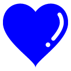 cuore blu as rendered by au by KDDI