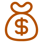 money bag as rendered by au by KDDI
