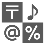 input symbols as rendered by au by KDDI