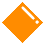 large orange diamond as rendered by au by KDDI