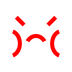 faccina accigliata as rendered by au by KDDI