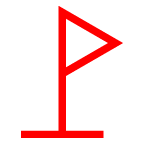 Triangular Flag as drawn by au by KDDI in Type F