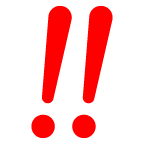 double exclamation mark as rendered by au by KDDI