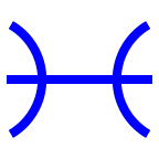 Segno zodiacale dei Pesci as rendered by au by KDDI