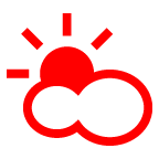 sol por trás das nuvens as rendered by au by KDDI
