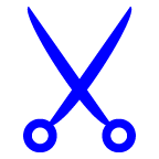 scissors as rendered by au by KDDI