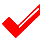 check mark button as rendered by au by KDDI