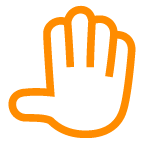 mano alzata as rendered by au by KDDI