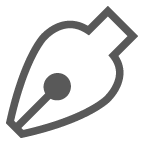 black nib as rendered by au by KDDI