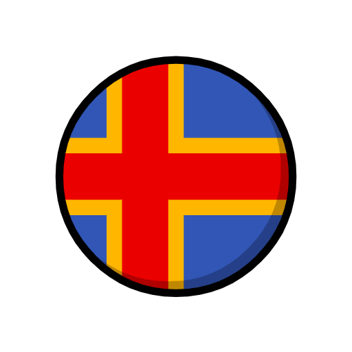 flag: Åland Islands as rendered by Catrinity