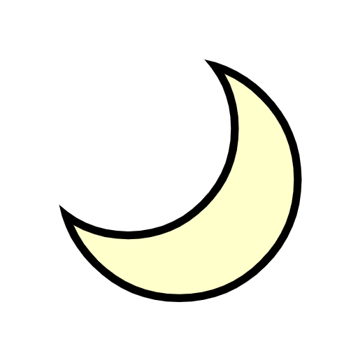 crescent moon as rendered by Catrinity