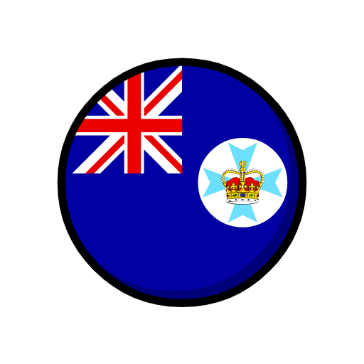 Flag for Queensland (AU-QLD) as rendered by Catrinity