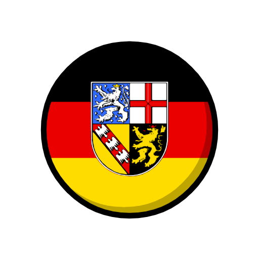 Flag for Saarland (DE-SL) as rendered by Catrinity