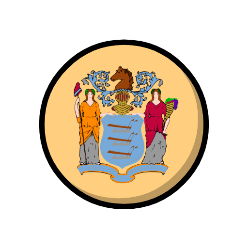 Flag for New Jersey (US-NJ) as rendered by Catrinity