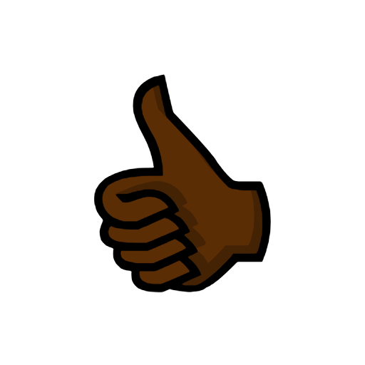 Thumbs up: Dark Skin Tone as drawn by Catrinity in 2.23