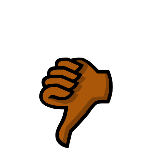 Thumbs Down: Medium-Dark Skin Tone as drawn by Catrinity in 2.23