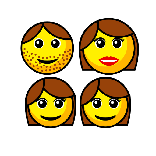 family: man, woman, girl, girl as rendered by Catrinity