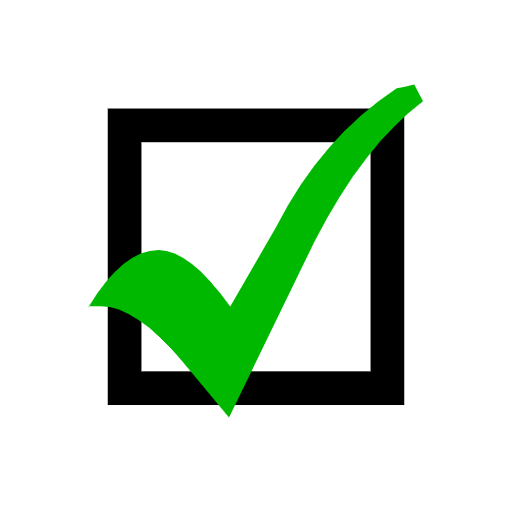 Ballot Box with Bold Check as rendered by Catrinity
