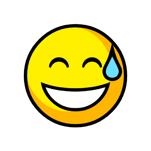 Grinning Face with Sweat as drawn by Catrinity in 2.23