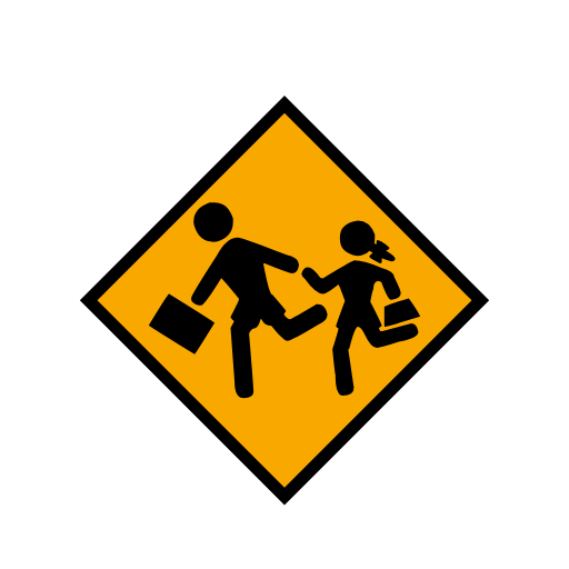 children crossing as rendered by Catrinity