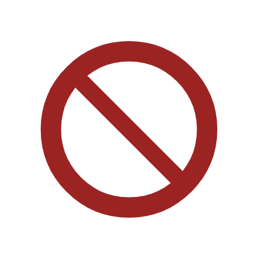 Prohibited Sign as rendered by Catrinity