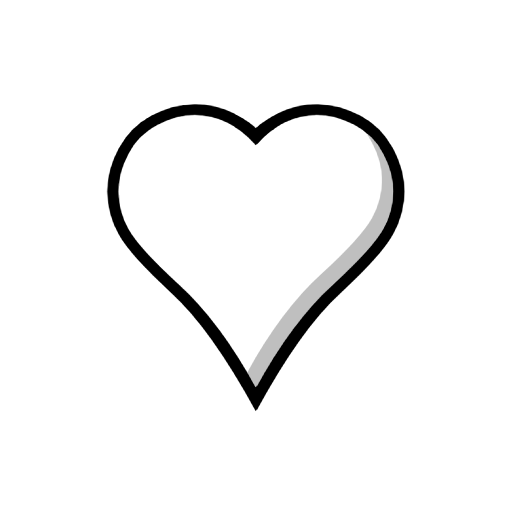 white heart as rendered by Catrinity