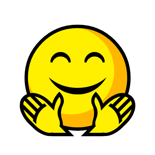 Smiling Face with Open Hands as drawn by Catrinity in 2.23