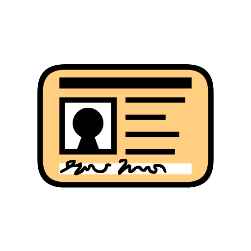 identification card as rendered by Catrinity