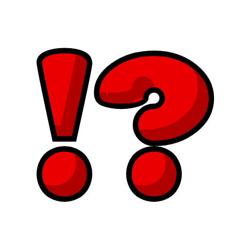 exclamation question mark as rendered by Catrinity