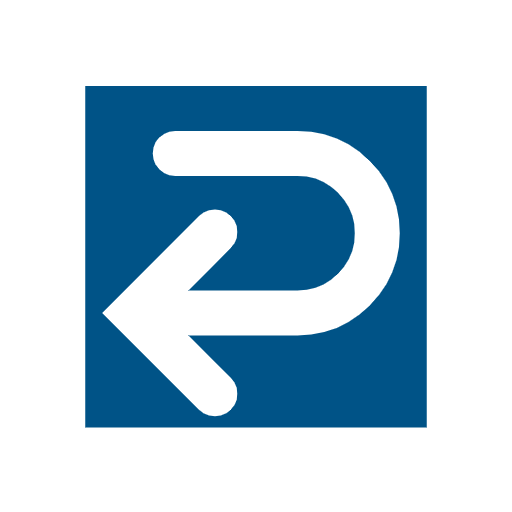 right arrow curving left as rendered by Catrinity