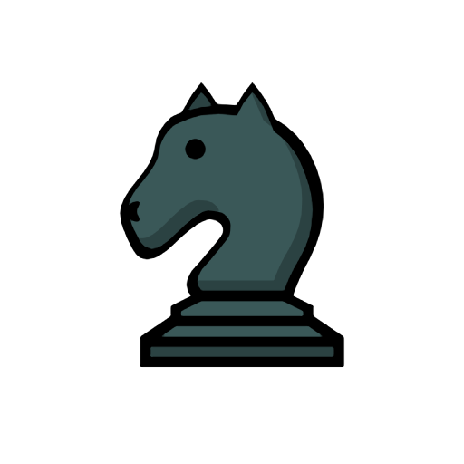 Black Chess Knight as rendered by Catrinity