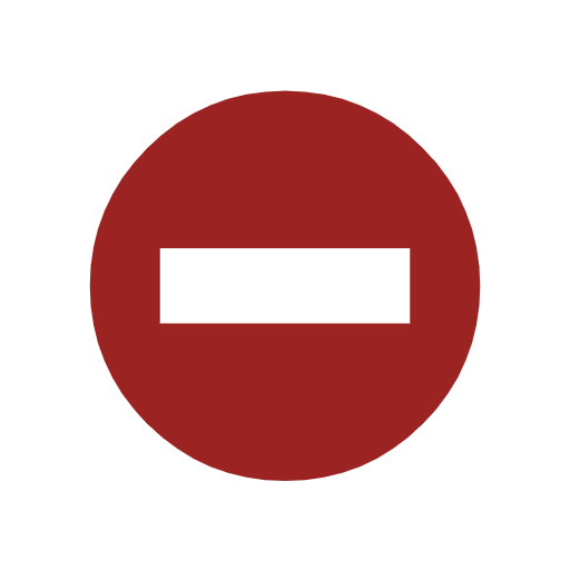 no entry as rendered by Catrinity