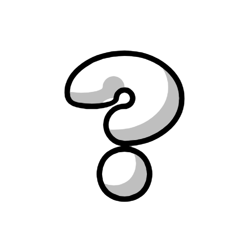 white question mark as rendered by Catrinity