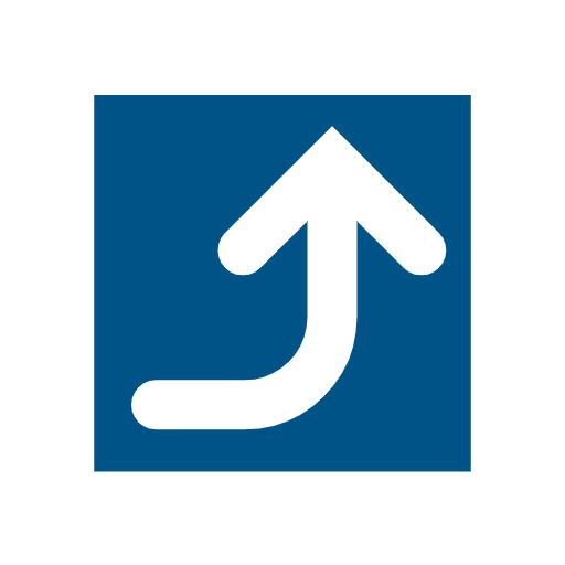 right arrow curving up as rendered by Catrinity