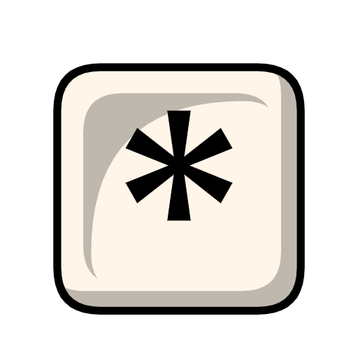 Keycap: * as drawn by Catrinity in 2.23