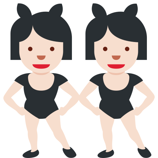 women with bunny ears: light skin tone as rendered by Discord