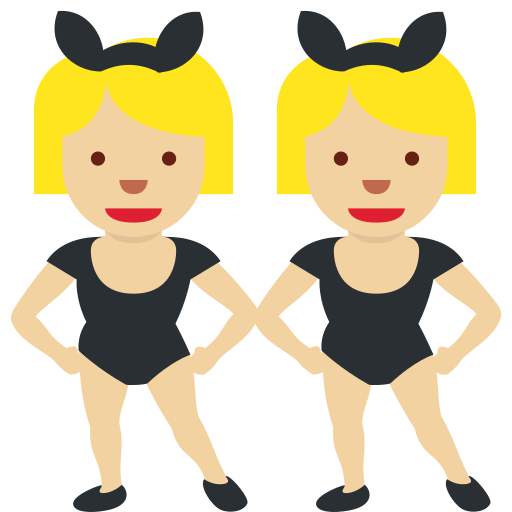 women with bunny ears: medium-light skin tone as rendered by Discord