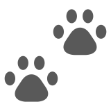 paw prints as rendered by DoCoMo