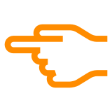 nach links weisender Zeigefinger as rendered by DoCoMo