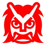 demonio japonés oni as rendered by DoCoMo