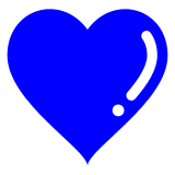 cuore blu as rendered by DoCoMo