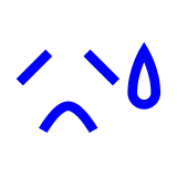 faccina delusa ma sollevata as rendered by DoCoMo