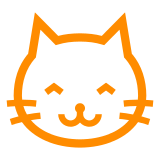 gatto che sorride as rendered by DoCoMo