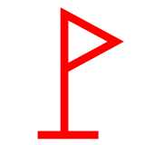 Triangular Flag as drawn by DoCoMo in 2013