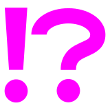 exclamation question mark as rendered by DoCoMo