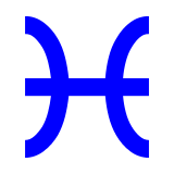 Segno zodiacale dei Pesci as rendered by DoCoMo